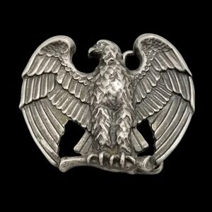 Avon Silver Tone Eagle Belt Buckle Statement Vintage USA Made